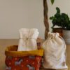 Lot de lingettes lavables avec trousse de toilette et filet de lavage