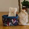 Lot de lingettes lavables avec trousse de toilette et filet de lavage